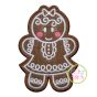 Gingerbread Cookie Girl Applique | Machine Embroidery Designs by JuJu