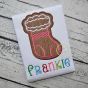 Gingerbread Cookie Girly Stocking Applique | Machine Embroidery Designs by JuJu