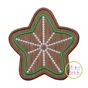 Gingerbread Cookie Star Applique | Machine Embroidery Designs by JuJu