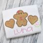 Gingerbread Girl Hearts Trio Applique | Machine Embroidery Designs by JuJu