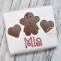 Gingerbread Girl Hearts Trio Sketch | Machine Embroidery Designs by JuJu