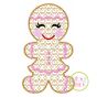Gingerbread Girl Motif Embroidery | Machine Embroidery Designs by JuJu