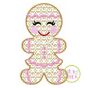 Gingerbread Girl Motif Embroidery | Machine Embroidery Designs by JuJu