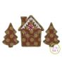 Gingerbread House Trees Trio Zig Zag Applique | Machine Embroidery Designs by JuJu