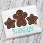 Gingerbread Man Stars Trio Applique | Machine Embroidery Designs by JuJu