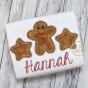 Gingerbread Man Stars Trio Zig Zag Applique | Machine Embroidery Designs by JuJu