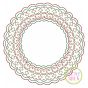 Gingerbread Motif Circle Frame Embroidery | Machine Embroidery Designs by JuJu
