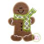 Gingerbread Man Scarf Applique | Machine Embroidery Designs by JuJu