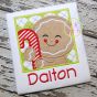 Gingerbread Candy Cane Box Boy Applique | Machine Embroidery Designs by JuJu