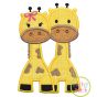 Giraffe Pair Applique Digital Machine Embroidery Designs by JuJu