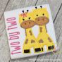 Giraffe Pair Applique Digital Machine Embroidery Designs by JuJu