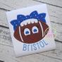 Girly Football Bow Applique | Machine Embroidery Designs by JuJu