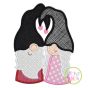 Gnome Couple Applique Design | Machine Embroidery Designs by JuJu