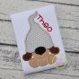 Gnome Dog Applique Design | Machine Embroidery Designs by JuJu