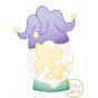 Gnome Mardi Gras Sketch Embroidery Design | Machine Embroidery Designs by JuJu