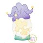 Gnome Mardi Gras Sketch Embroidery Design | Machine Embroidery Designs by JuJu