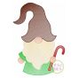 Gnome with Candy Cane Sketch Embroidery | Machine Embroidery Designs by JuJu