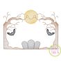 Halloween Trees Frame Sketch Embroidery | Machine Embroidery Designs by JuJu