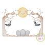 Halloween Trees Frame Sketch Embroidery | Machine Embroidery Designs by JuJu