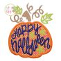 Happy Halloween Pumpkin Applique | Machine Embroidery Designs by JuJu