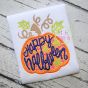Happy Halloween Pumpkin Applique | Machine Embroidery Designs by JuJu