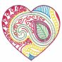 Mehndi Hearts Machine Embroidery Designs by JuJu