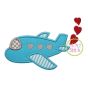 Heart Airplane Applique | Machine Embroidery Designs by JuJu