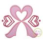 Heart Awareness Ribbon Applique | Machine Embroidery Designs by JuJu