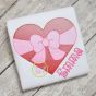 Heart Big Bow Sketch | Machine Embroidery Designs by JuJu