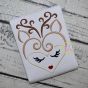 Heart Deer Face Embroidery | Machine Embroidery Designs by JuJu