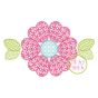 Heart Flower Motif Embroidery | Machine Embroidery Designs by JuJu