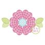 Heart Flower Motif Embroidery | Machine Embroidery Designs by JuJu