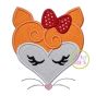 Heart Fox Face Applique | Machine Embroidery Designs by JuJu
