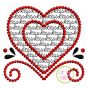 Heart Kiss Motif Embroidery Design | Machine Embroidery Designs by JuJu