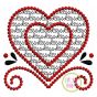 Heart Kiss Motif Embroidery Design | Machine Embroidery Designs by JuJu