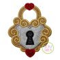 Heart Lock Applique | Machine Embroidery Designs by JuJu