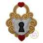 Heart Lock Applique | Machine Embroidery Designs by JuJu