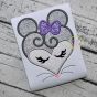 Heart Mouse Face Applique | Machine Embroidery Designs by JuJu