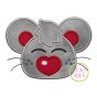 Heart Nose Mouse Boy Applique | Machine Embroidery Designs by JuJu
