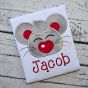 Heart Nose Mouse Boy Applique | Machine Embroidery Designs by JuJu