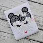 Heart Skunk Face Applique | Machine Embroidery Designs by JuJu