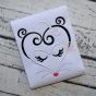 Heart Skunk Face Embroidery | Machine Embroidery Designs by JuJu