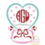 Heart Snow Globe Embroidery Design | Machine Embroidery Designs by JuJu
