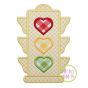 Heart Traffic Light Applique | Machine Embroidery Designs by JuJu