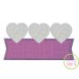 Heart Volleyball Trio Banner Applique Design | Machine Embroidery Designs by JuJu