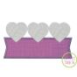 Heart Volleyball Trio Banner Applique Design | Machine Embroidery Designs by JuJu
