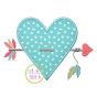 Heart Feathered Arrow Applique | Machine Embroidery Designs by JuJu