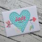 Heart Feathered Arrow Applique | Machine Embroidery Designs by JuJu