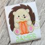 Hedgehog Pumpkin Boy Applique | Machine Embroidery Designs by JuJu