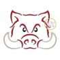 Hog Mascot Embroidery | Machine Embroidery Designs by JuJu